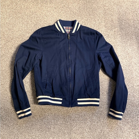 Polo by Ralph Lauren Navy Kids Reversible Bomber with plaid - Picture 5 of 9